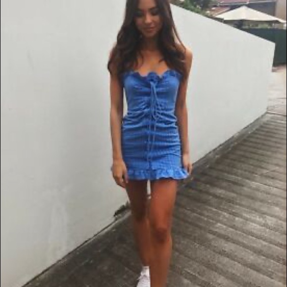 Bec and bridge Chou Chou mini dress blue size 4